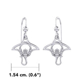 The Manta Ray Silver Earrings with Claddagh Symbol TER2167 - DiveSilver Jewelry